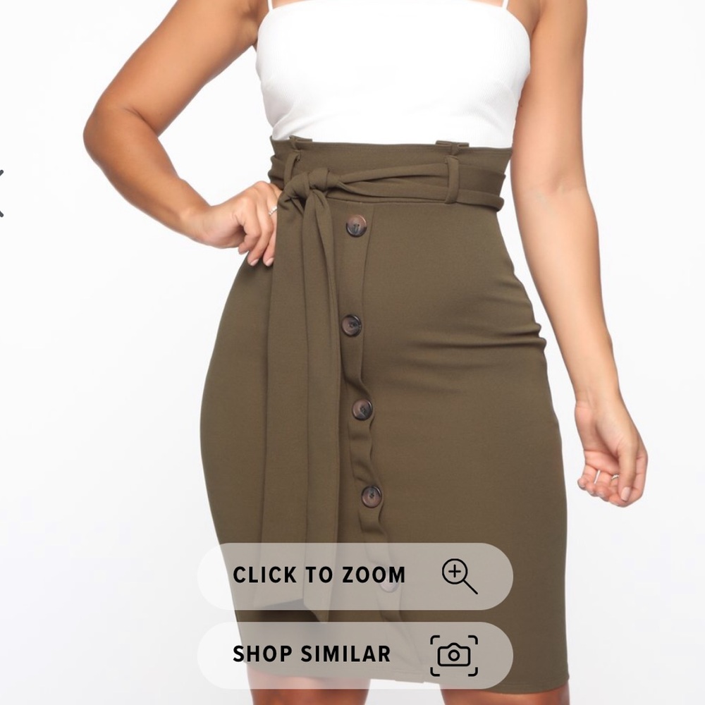 NWT Fashion Nova Olive Green Dress - Picture 5 of 8